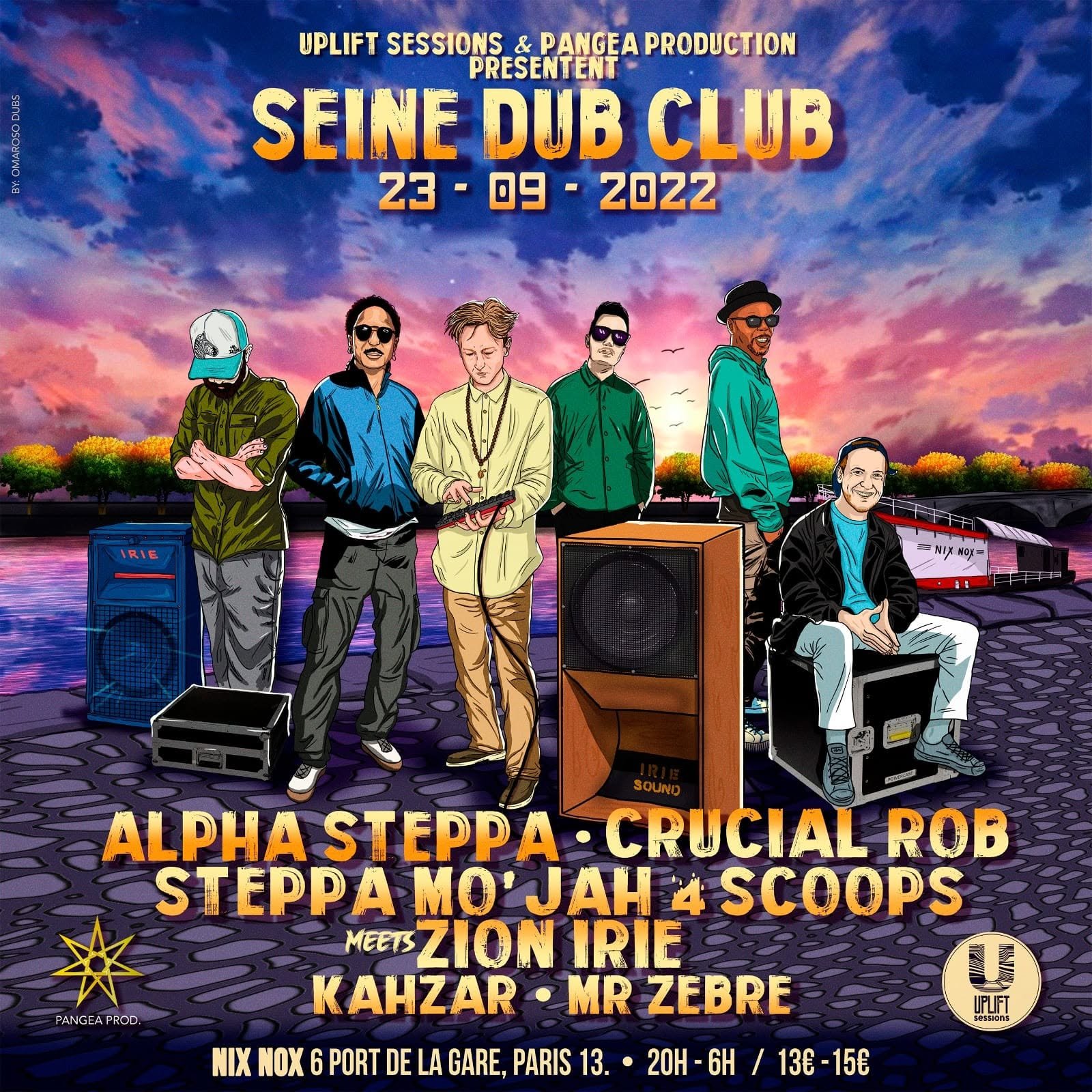 Affiche de la 1ʳᵉ édition du Seine Dub Club